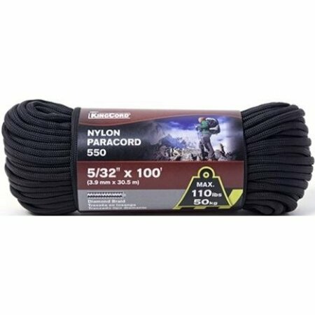 MIBRO GROUP 458801BG PARACORD NYLON 550 5/32 IN X 100 FT BK 458801